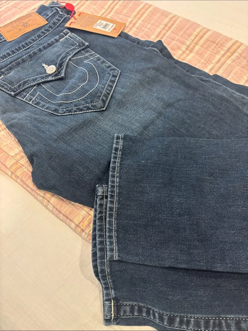 Vintage, Never Worn, True Religion Men’s Indigo Slim Straight Jeans